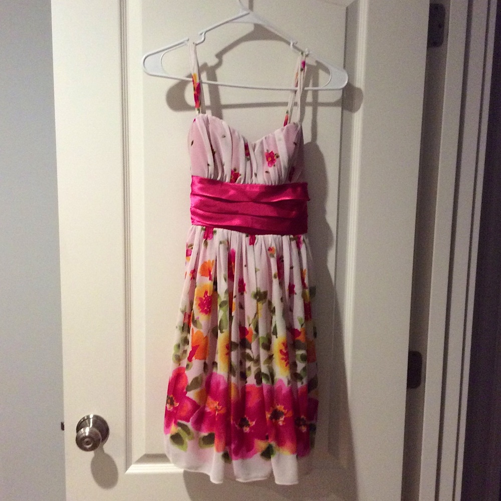 Floral Formal Mini Flare Dress